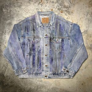 Levi’s Vintage Distressed Denim Jacket Oversized Made in USA